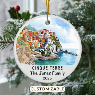 Ornamento de Cinque Terre Personalizado, Italia