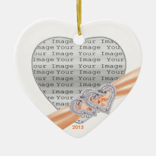 Ornamento de Cinta Tangerina Cardíaca personalizad