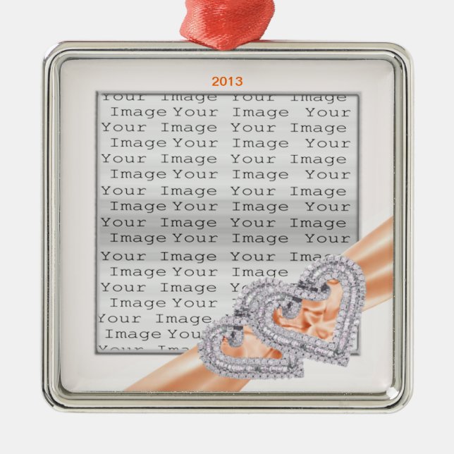 Ornamento de Cinta Tangerina Cardíaca personalizad (Frente)