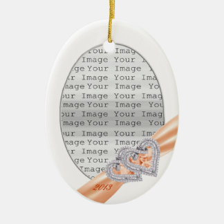 Ornamento de Cinta Tangerina Cardíaca personalizad
