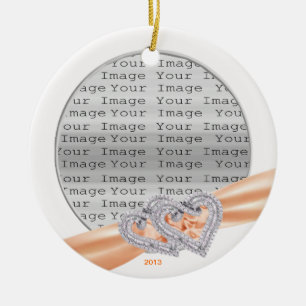 Ornamento de Cinta Tangerina Cardíaca personalizad