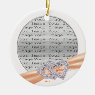 Ornamento de Cinta Tangerina Cardíaca personalizad