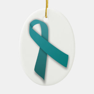 Ornamento de cinta verde azulada