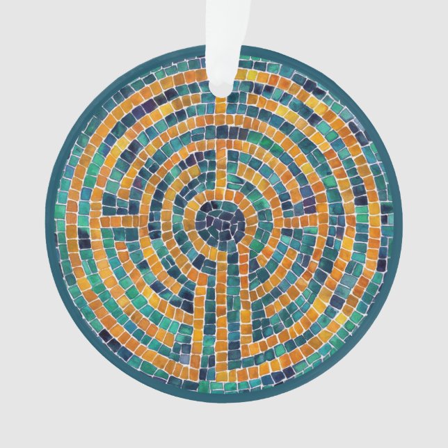 Ornamento de Círculo Acrílico de LABYRINTH II (Anverso)