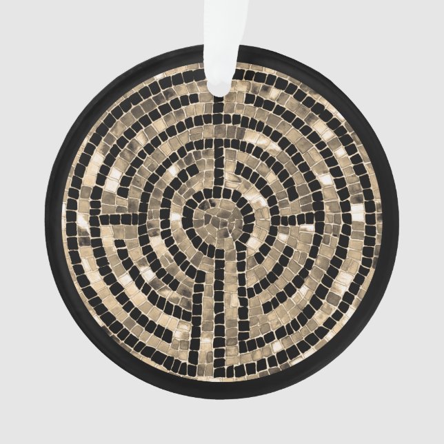 Ornamento de Círculo acrílico de LABYRINTH V (Anverso)