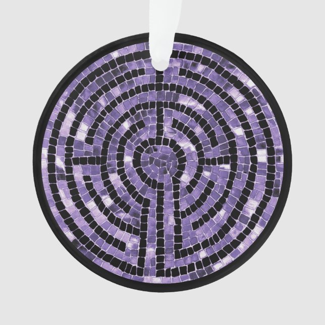 Ornamento de Círculo Acrílico de LABYRINTH VI (Anverso)