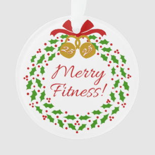Ornamento de Círculo Acrílico de Merry Fitness Wre