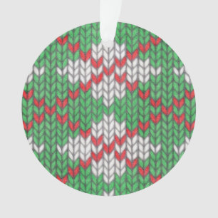 Ornamento de Círculo Acrílico XMAS ARGYLE KNIT