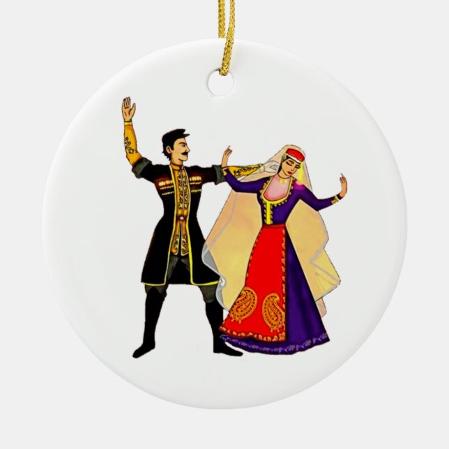 Ornamento de circulo cerámico armenio (Frente)