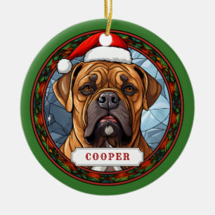 Ornamento de círculo cerámico Bull Mastiff