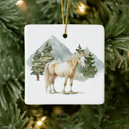 Ornamento de circulo cerámico - Caballo 2