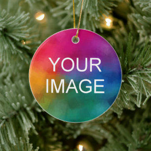 Ornamento De Círculo Cerámico Cargue Su Logo De Fo