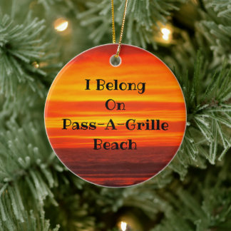 Ornamento de círculo cerámico de una puesta de sol