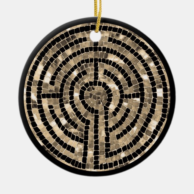 Ornamento de Círculo Cerámico LABYRINTH V (Frente)