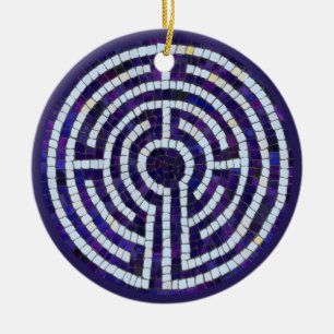 Ornamento de Círculo cerámico LABYRINTH VIII