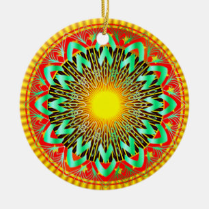 Ornamento de circulo cerámico vibrante