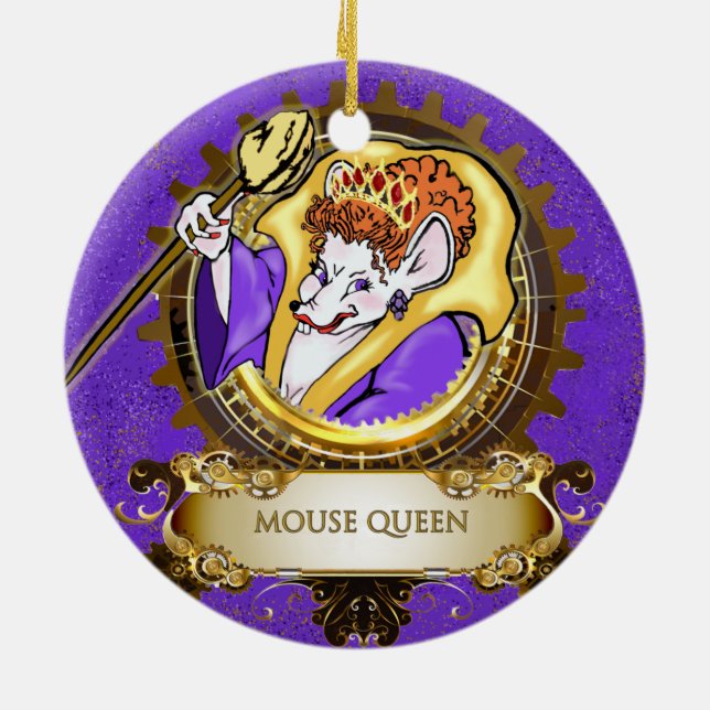 Ornamento de Círculo de Cerámica de Nutcracker : R (Atrás)