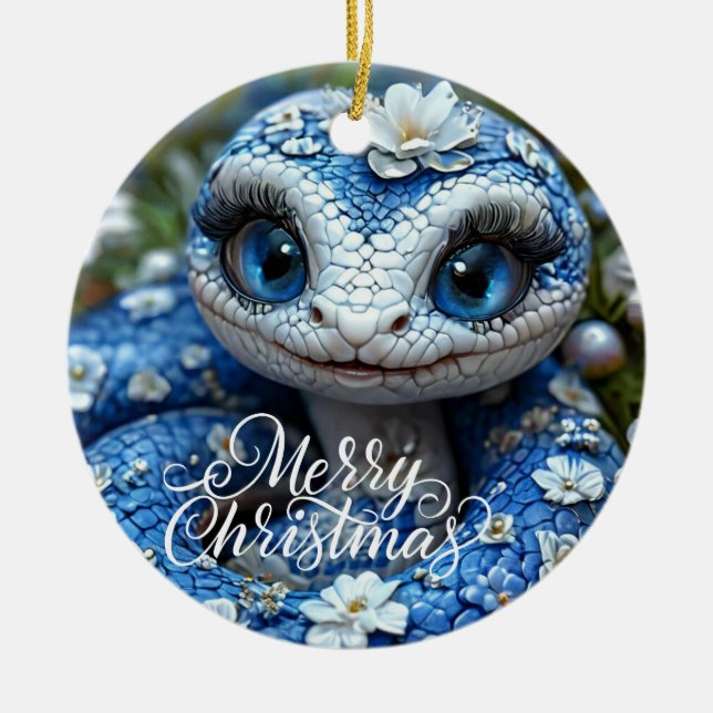 Ornamento de Círculo de Cereza de Navidad (Frente)