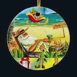 Ornamento de círculo de navidades, Summer Beach Sa<br><div class="desc">Navidades Ornamento Círculo Algo para todos ofrece artículos personalizados especialmente para usted diseñado para realzar la belleza de su hogar o de un ser querido. Este adorno de círculo de Navidades de diseño único impresionará a sus amigos y familiares. A la gente le gusta beber su chocolate caliente o café...</div>