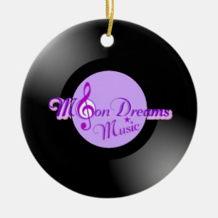 Ornamento de Círculo de registro de música MoonDre