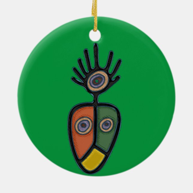 Ornamento de círculo de símbolo taína (Atrás)