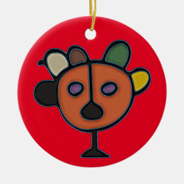 Ornamento de círculo de símbolo taína (Frente)