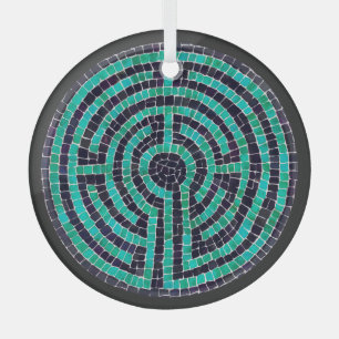 Ornamento de Círculo de Vidrio de LABYRINTH III