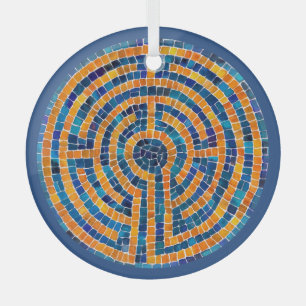 Ornamento de Círculo de Vidrio de LABYRINTH IV