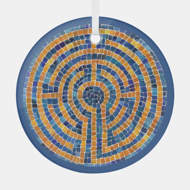 Ornamento de Círculo de Vidrio de LABYRINTH IV (Anverso)