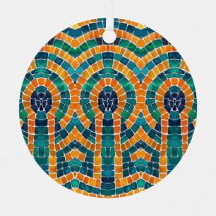Ornamento de Círculo Metalizado MOSAICO DE ICONS D
