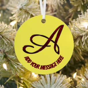 Ornamento de círculo Metalizado personalizado