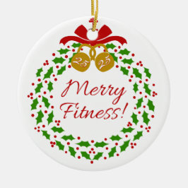 Ornamento de Círculo Personalizado de Merry Fitnes