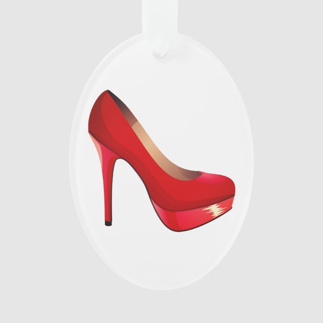 Ornamento de cita de Girly Shoe (Anverso)