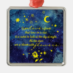 Ornamento de citas y estrellas de flores del Princ