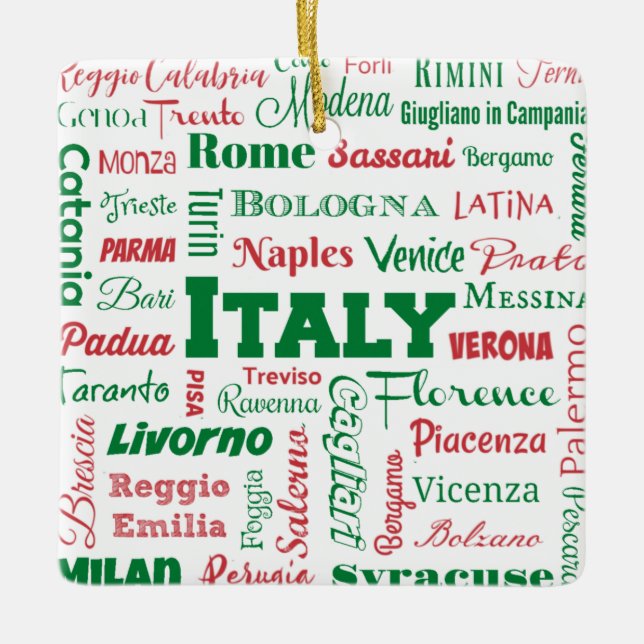 Ornamento de ciudades italianas - Colores de la ba (Anverso)