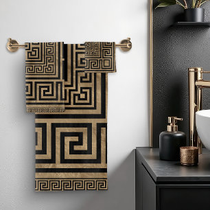 Ornamento de clave griega - Meander griego - Negro