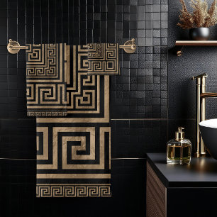 Ornamento de clave griega - Meander griego - Oro e