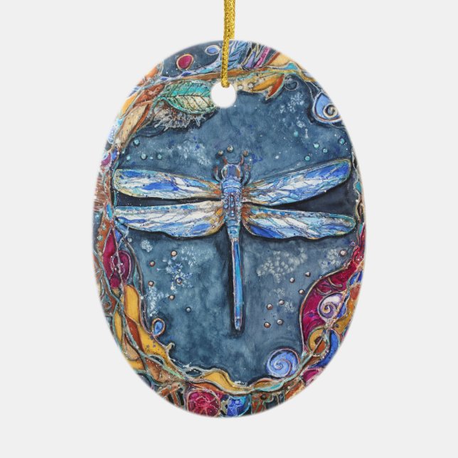 Ornamento de cobre de la libélula de PMACarlson (Frente)