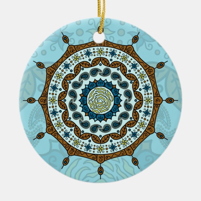 Ornamento de cobre de Mehndi Fantasy (Frente)