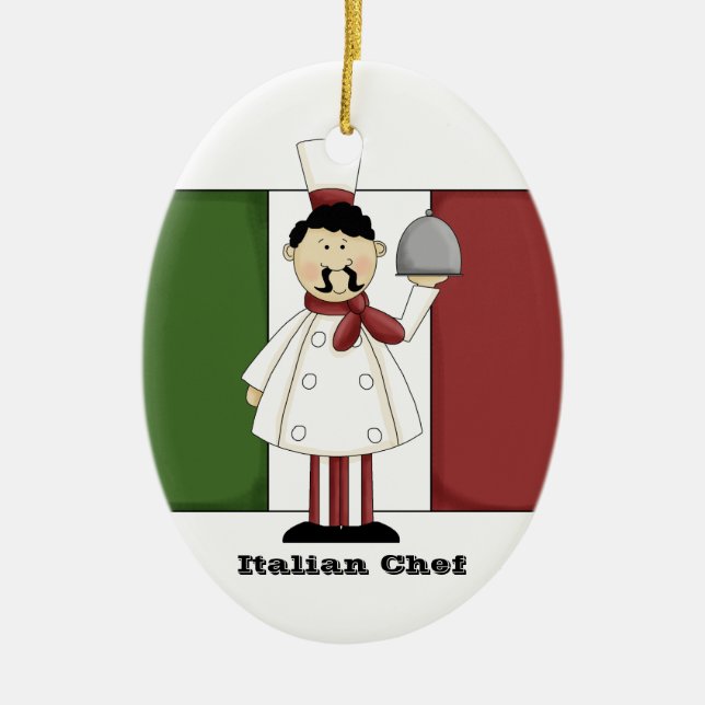 Ornamento de cocina de Chef italiano nº 4 (Frente)