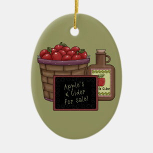Ornamento de cocina de manzanas y sidra