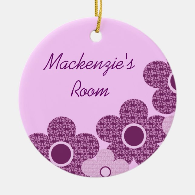 Ornamento de colgador de puerta de flores con moti (Frente)