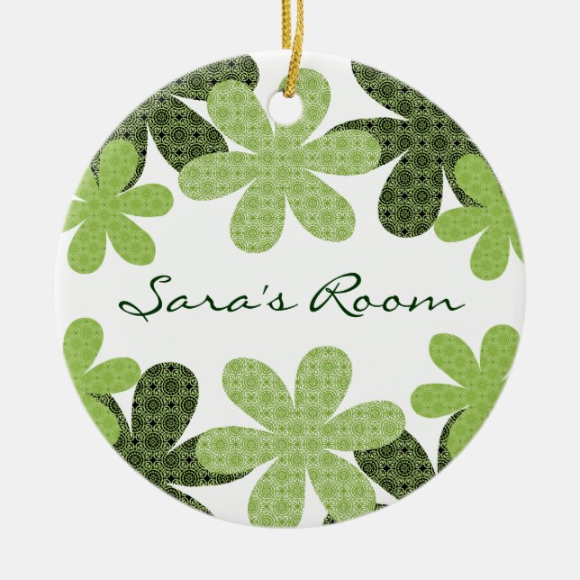 Ornamento de colgante de puerta con flores de esta (Frente)