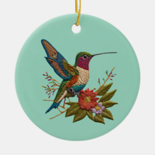 Ornamento de colibrí de dos lados