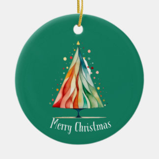 Ornamento de color de agua de árbol de Navidad mín