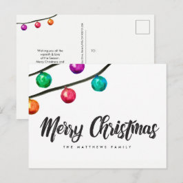 Ornamento de color de agua de navidad personalizad