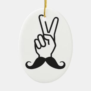 Ornamento de color personalizado de Mustache ganad