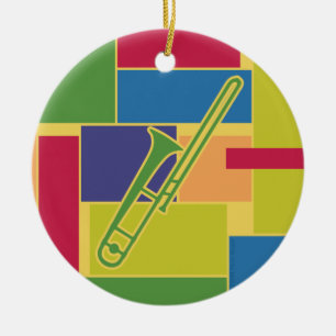 Ornamento de Colorblocks del Trombone