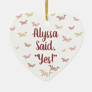 Ornamento de compromiso personalizado