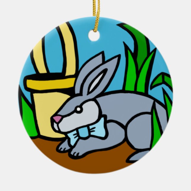Ornamento de conejo de Pascua (Frente)